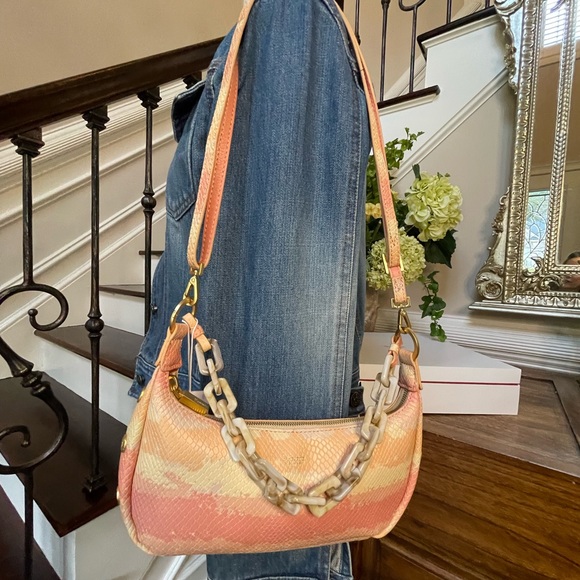 Hammitt Becker Small in Pink Himalayan Snake Leather - Picture 2 of 9